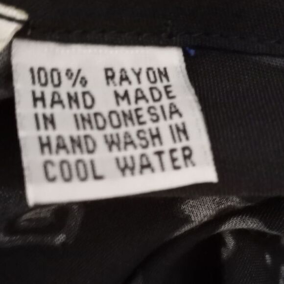 VINTAGE EASTERN SUN BLACK TRIBAL PINK SLIP DRESS SZ.M EUC - Picture 7 of 7